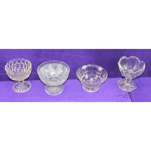 1831 - 10 assorted Victorian/ early 20th century moulded glass footed bowls