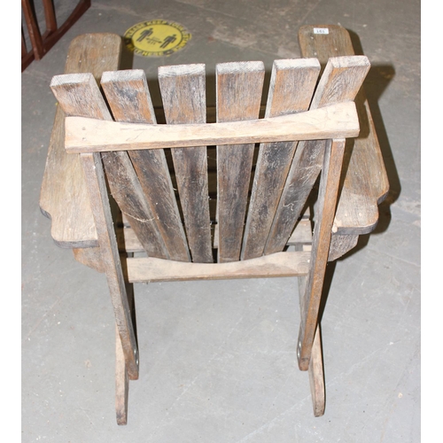 191 - Adirondack oak-weathered slatted chair