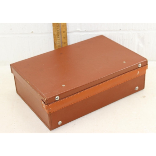 286 - Vintage attaché case with Queen Elizabeth II cypher