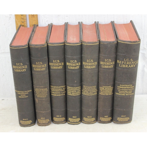 598 - 7 vintage ICS reference Library books