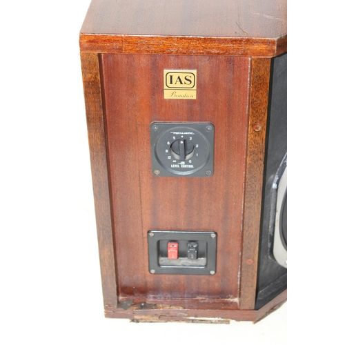 820 - A pair of vintage speakers in home made cabinets