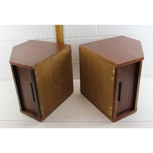 820 - A pair of vintage speakers in home made cabinets