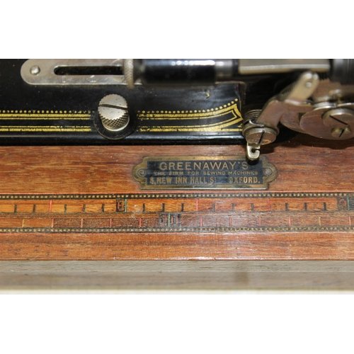 910 - Antique Vesta sewing machine in wooden case