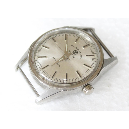 1415 - A vintage Favre-Leuba of Geneva Sea King wrist watch in steel case