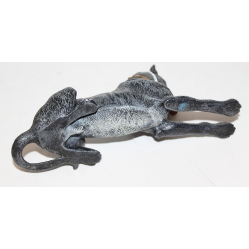 1648 - A vintage cold painted spelter figure of a recumbent dog, Great Dane