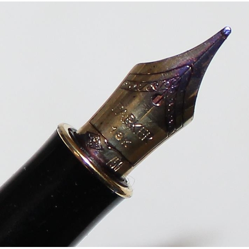 1693 - Parker Sonnet fountain pen with 18ct gold nib and tortoiseshell effect finish, 2 other pens