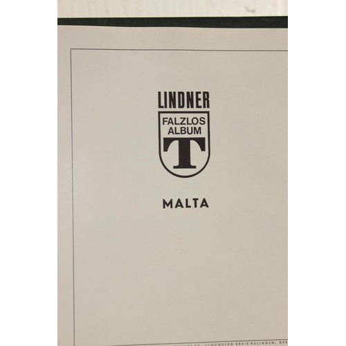 609 - Stamps - Malta in Lindner Album, 1953/1991 Unmounted Mint Cat £465