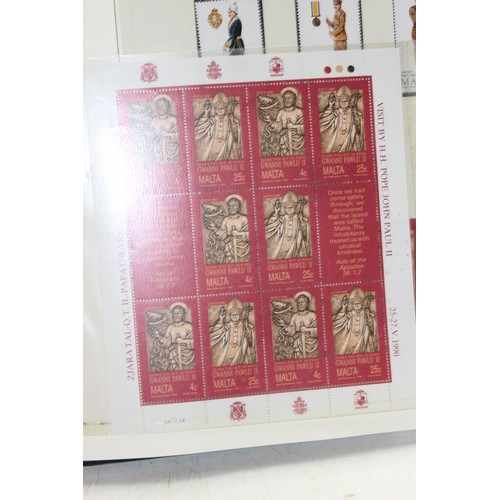 609 - Stamps - Malta in Lindner Album, 1953/1991 Unmounted Mint Cat £465