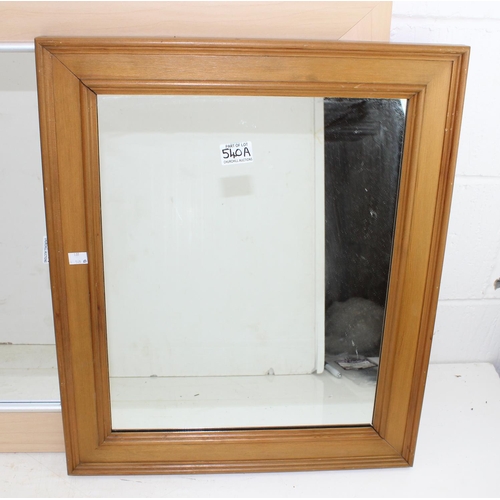 497 - Venetian style glass framed wall mirror & 2 wooden framed mirrors (3)