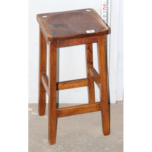 12 - Vintage Gallenkamp wooden stool