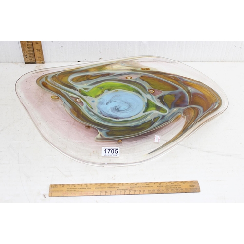 1705 - A large retro art glass bowl