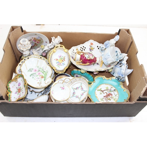 1715 - Box of assorted good quality Continental ceramics to inc Limoges