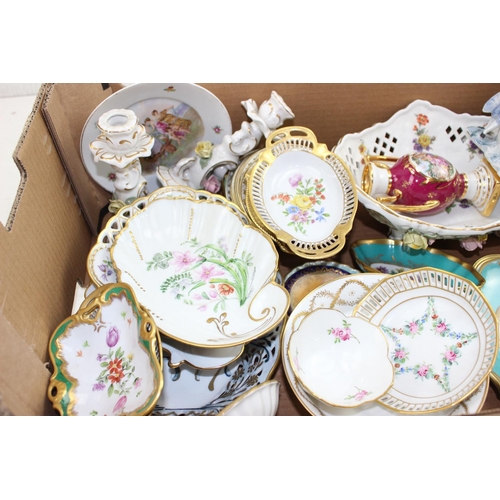 1715 - Box of assorted good quality Continental ceramics to inc Limoges