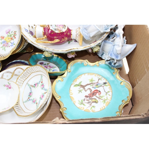 1715 - Box of assorted good quality Continental ceramics to inc Limoges