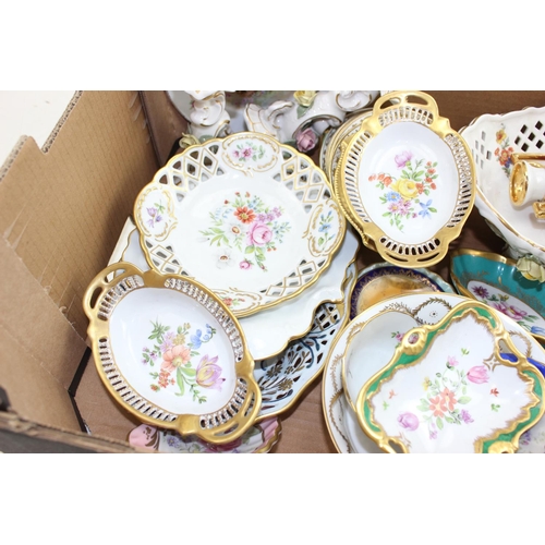 1715 - Box of assorted good quality Continental ceramics to inc Limoges