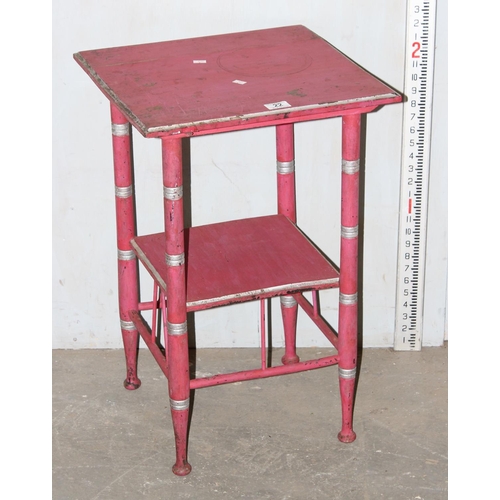 22 - In the manner of E.W. Godwin, an Arts & Crafts period painted side table