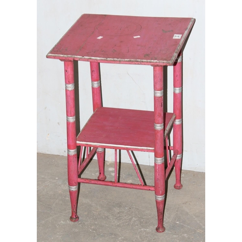 22 - In the manner of E.W. Godwin, an Arts & Crafts period painted side table