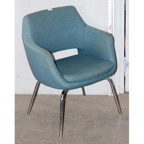 41 - An unusual retro blue chair by Antocks Lairn Furniture of High Wycombe