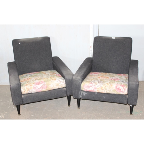 43 - A pair of Minty of Oxford retro armchairs