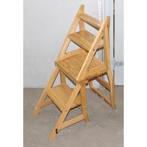 46 - A 20th century metamorphic scullery steps chair