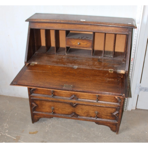 60 - Vintage oak bureau