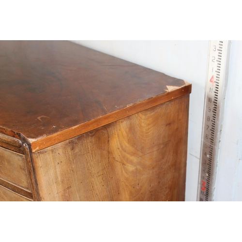 67 - An unusual 19th century Mahogany veneered 3 over 2 over 2 chest of drawers