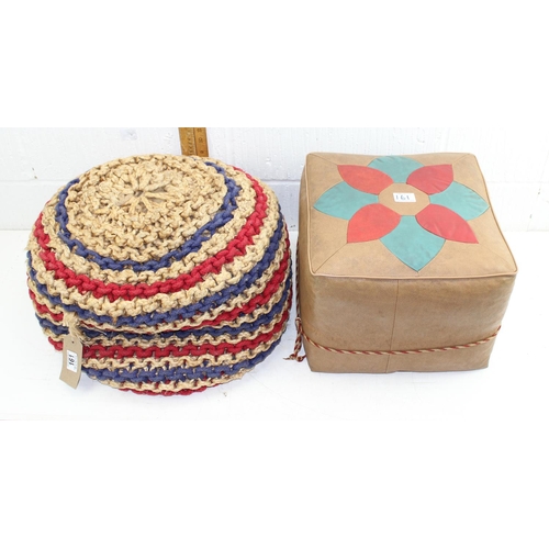 161 - 2 retro pouffes