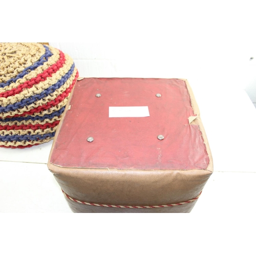 161 - 2 retro pouffes