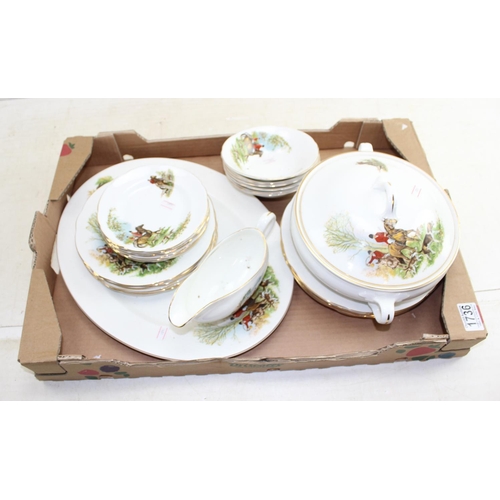 1894 - Vintage Springfield pottery hunting themed dinner service