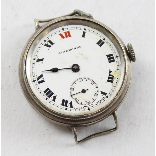 1403 - Silver cased open face pocket watch, Birmingham 1885, Waltham movement, brass cased pocket watch cas... 