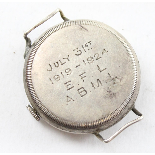 1403 - Silver cased open face pocket watch, Birmingham 1885, Waltham movement, brass cased pocket watch cas... 