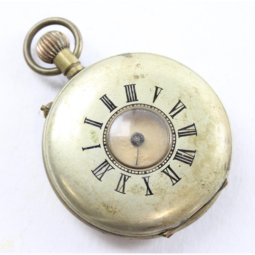 1403 - Silver cased open face pocket watch, Birmingham 1885, Waltham movement, brass cased pocket watch cas... 