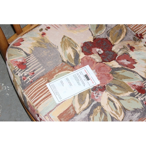 6 - Ercol 1067 Renaissance high slatback armchair with E360 fabric