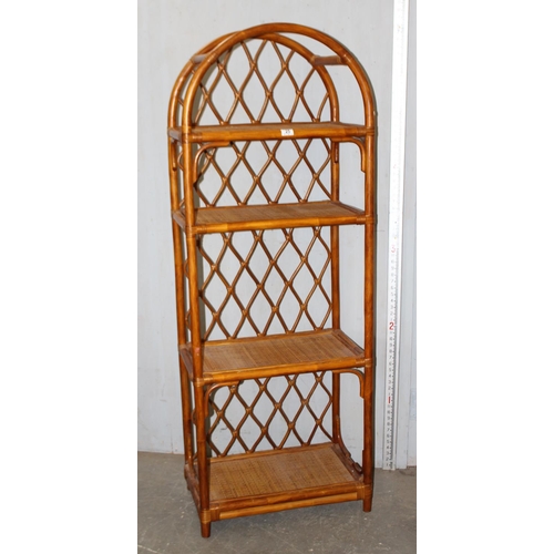 25 - A retro style wickerwork display shelf