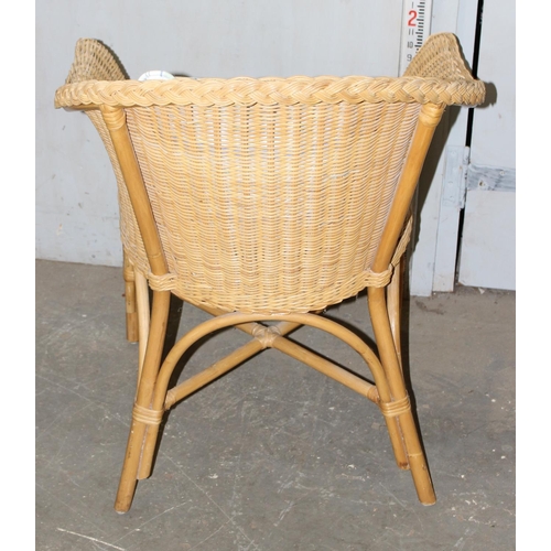 27 - Vintage style wicker armchair