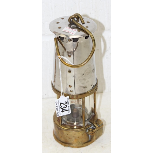 234 - Vintage miners lamp, The Protector Lamp & Lighting Co