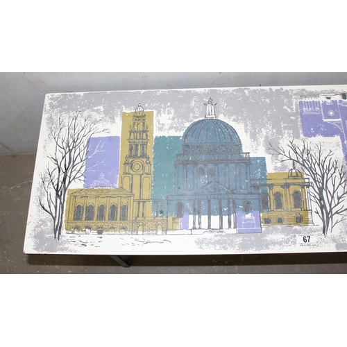 67 - John Piper (1903-1992) for Terence Conran London Skyline two-tier coffee table