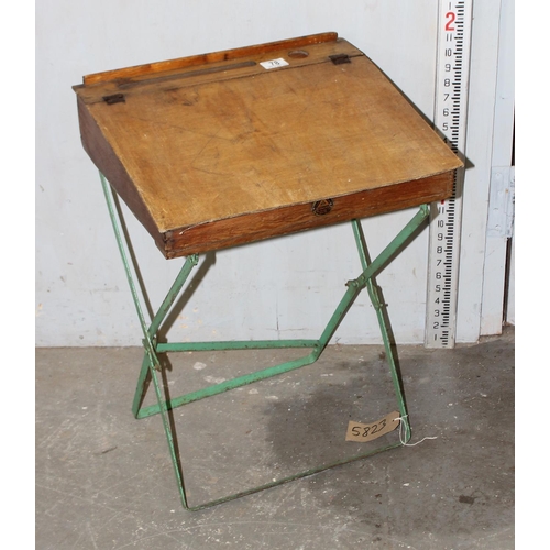 78 - A vintage Triang children's desk with metal legs