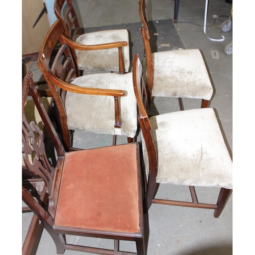 96 - 8 assorted chairs, all 19th century