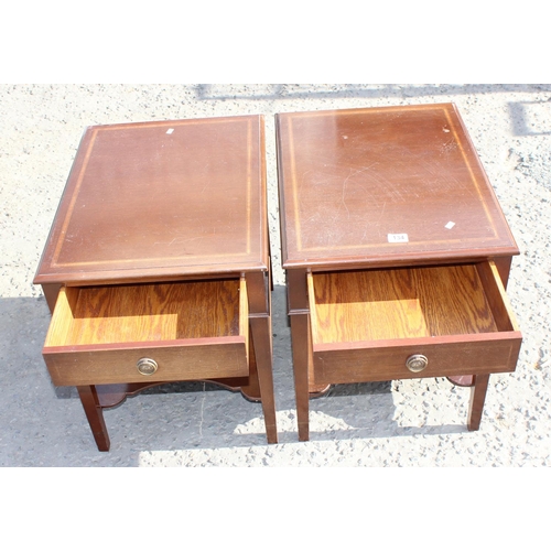 134 - 2 Mahogany bedside cabinets with drawers