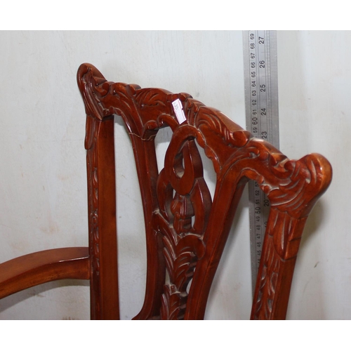 145 - 2 small Chippendale style dolls chairs