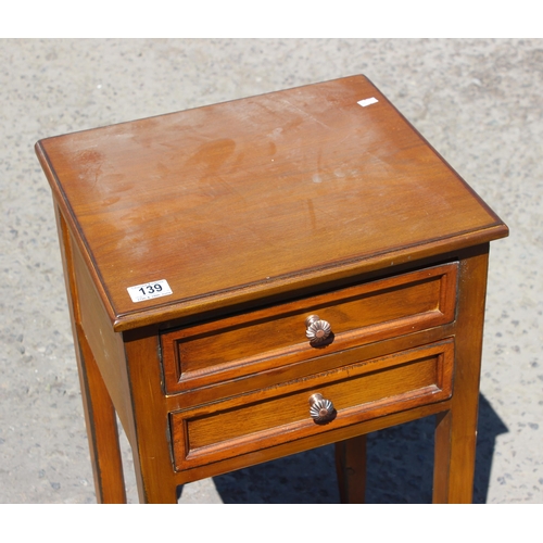 139 - 2 drawer hall table