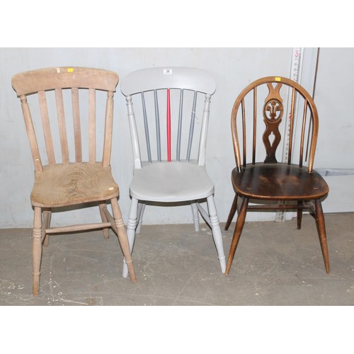 29a - 5 assorted chairs to inc Ercol