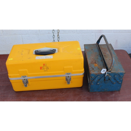 893 - Two cantilever tool boxes and contents