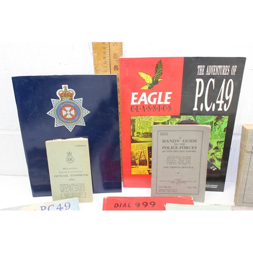 Qty of police related memorabilia and reference books