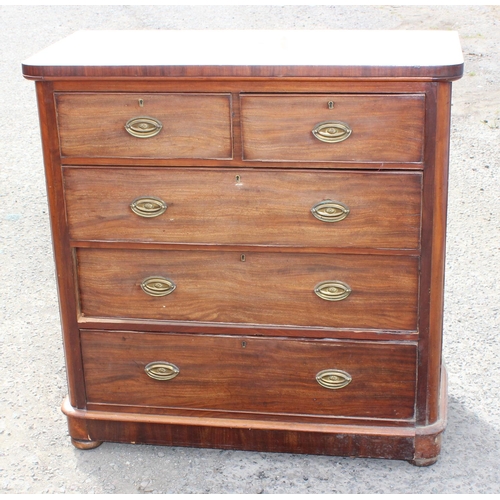 121A - Antique Mahogany 2/3 chest of drawers