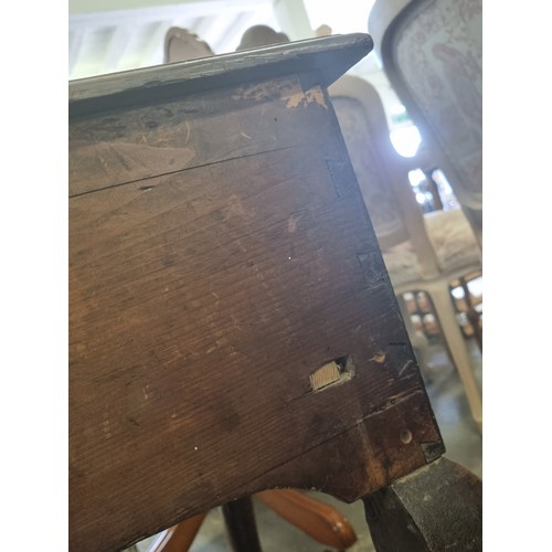 34 - 19th century oak lowboy or side table with single drawer