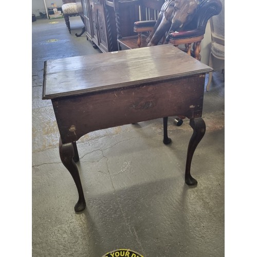 34 - 19th century oak lowboy or side table with single drawer