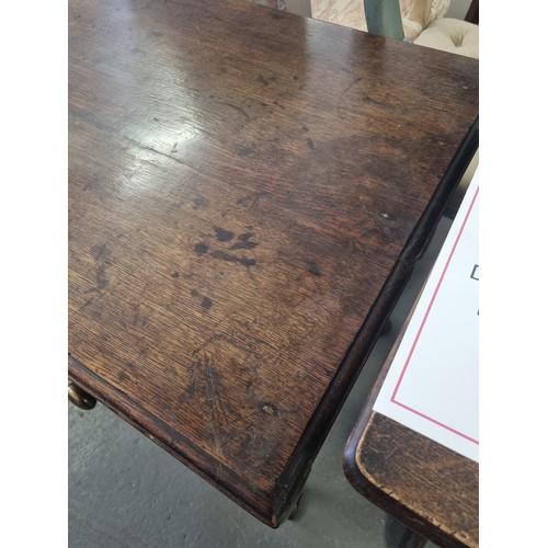 34 - 19th century oak lowboy or side table with single drawer