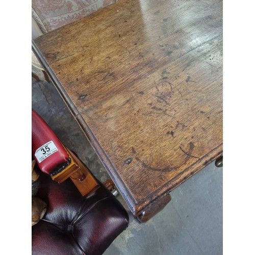 34 - 19th century oak lowboy or side table with single drawer